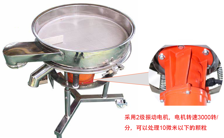高頻篩特點(diǎn)：框體加高可防止?jié){液往外飛濺；加擋料板可加快排料，提高篩分效率