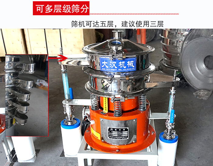 氣體波阿虎振動篩篩機可達五層，三層較為常用